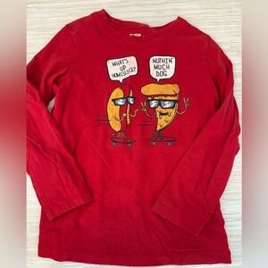 OSHKOSH 7 ✨ Red Kids Graphic Long Sleeve Shirt great condition